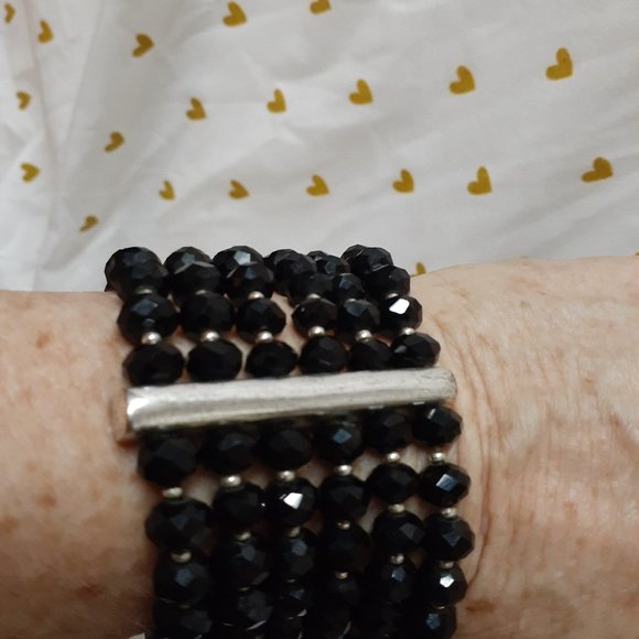 Jewelry - Black Crystal Bead Bracelet